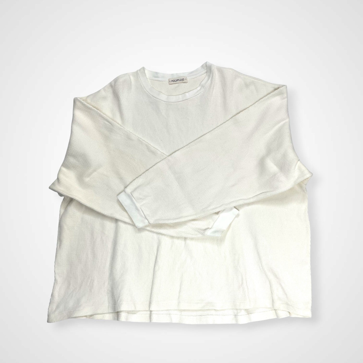 POLYPLOID ポリプロイド / OVERSIZE LONGSLEEVE B ホワイト 参考定価：26,000+tax SIZE:3