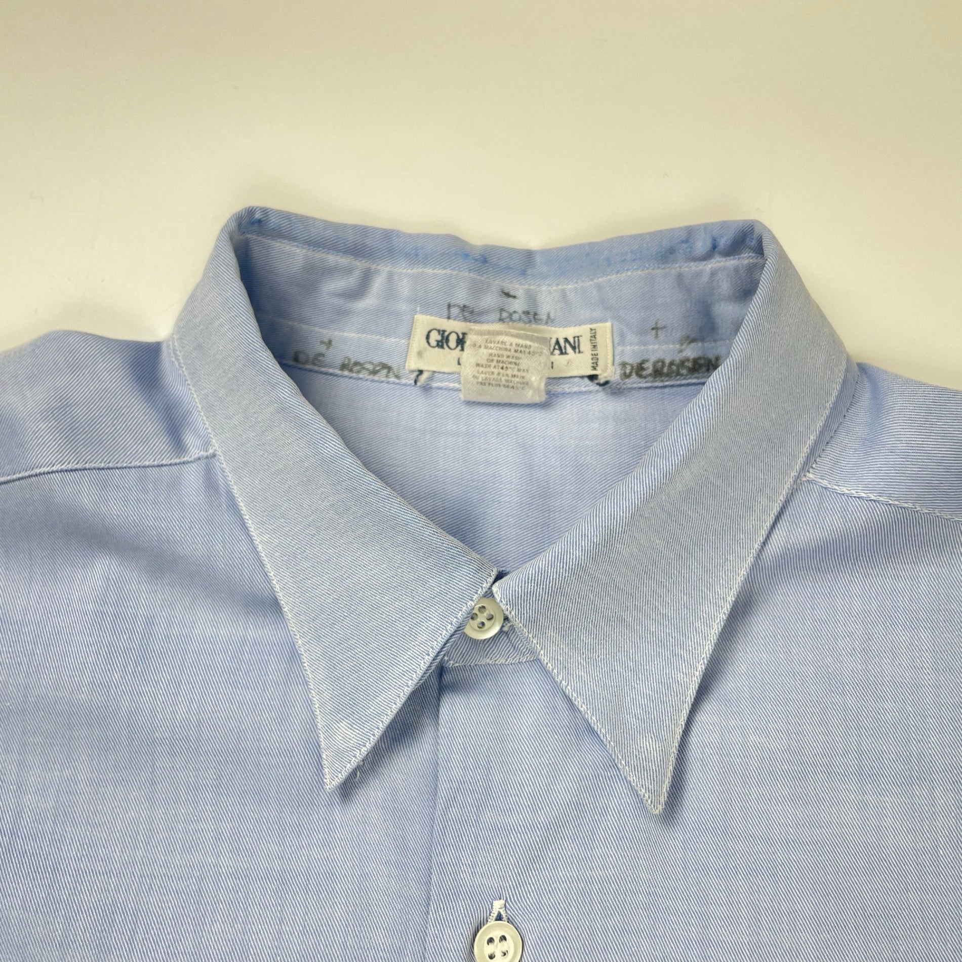 GIORGIO ARMANI LE COLLEZIONI ジョルジオアルマーニ / 80s ヴィンテージソリッドカラーシャツ SIZE：15 1/2