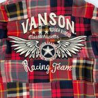 vanson / ヘビーネルチェック パッチワークシャツ 未使用品 参考定価：15,800+tax SIZE:L
