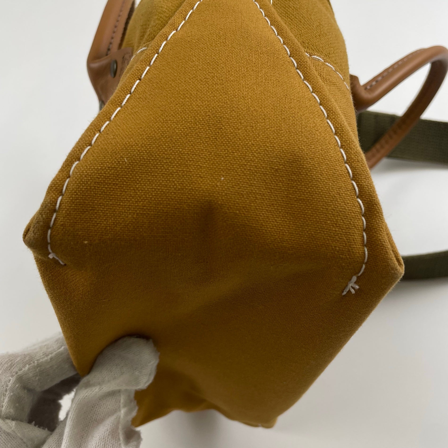 L.L. BEAN × BEAMS BOY / 別注 Deep Bottom Leather Handle Zip Tote Mini 参考定価：24,000+tax