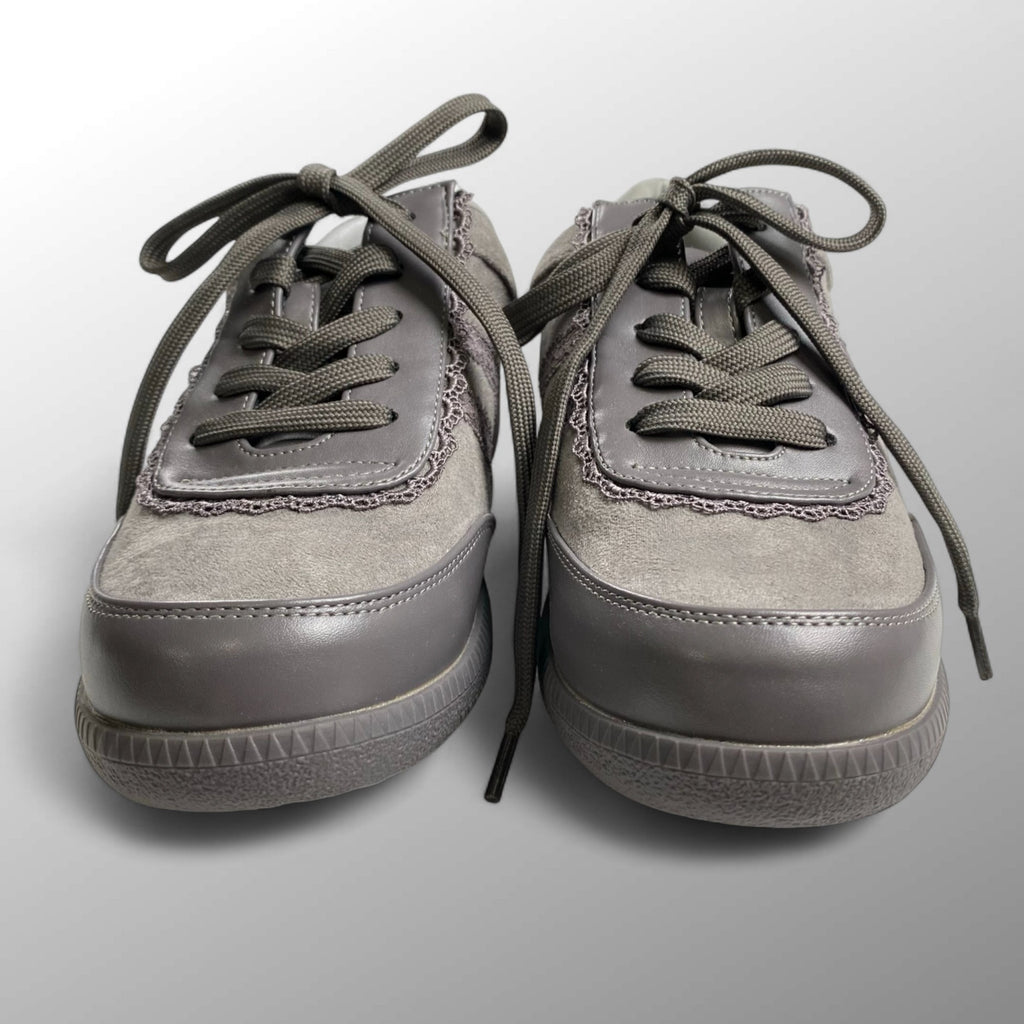 F.I.N.T フィント / レース使いスニーカー グレー ローテクスニーカー SIZE:22cm
