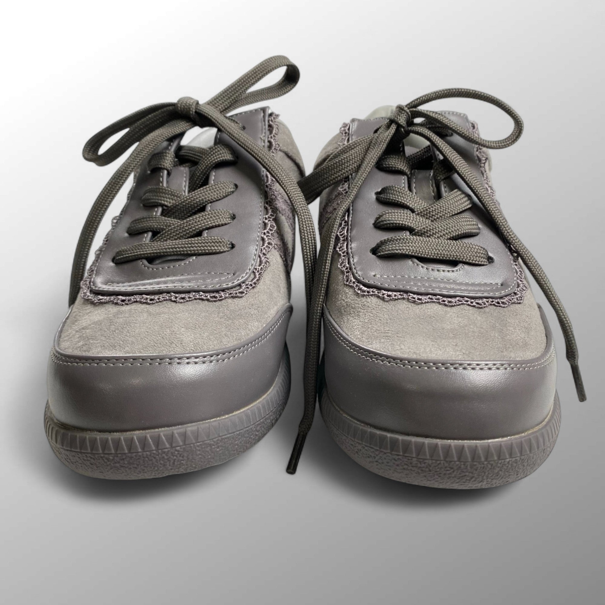 F.I.N.T フィント / レース使いスニーカー グレー ローテクスニーカー SIZE:22cm