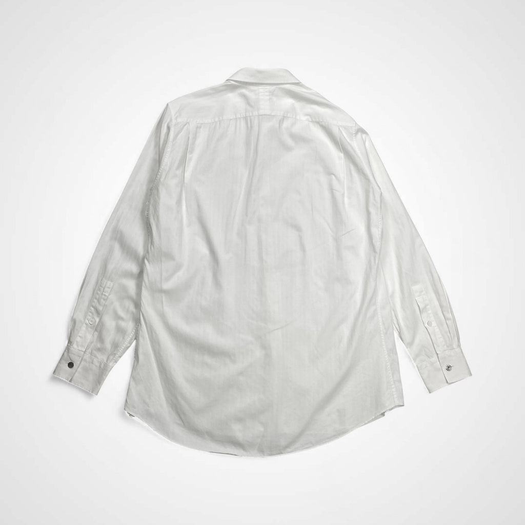 HERMES エルメス / ドビーストライプ シャツ セリエボタン MADE IN FRANCE SIZE:42(L程度)