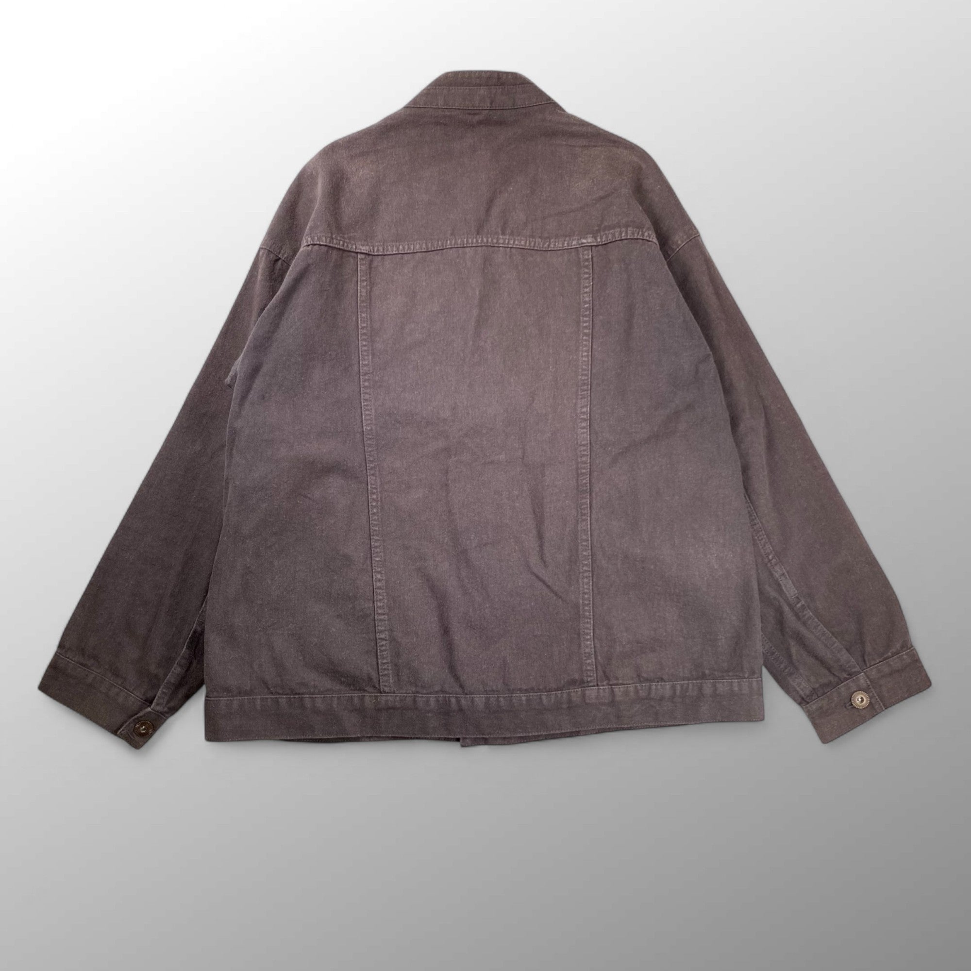 fig london フィグロンドン / カラーレスデニムジャケット コットン×ヘンプ 墨色 SIZE:FREE