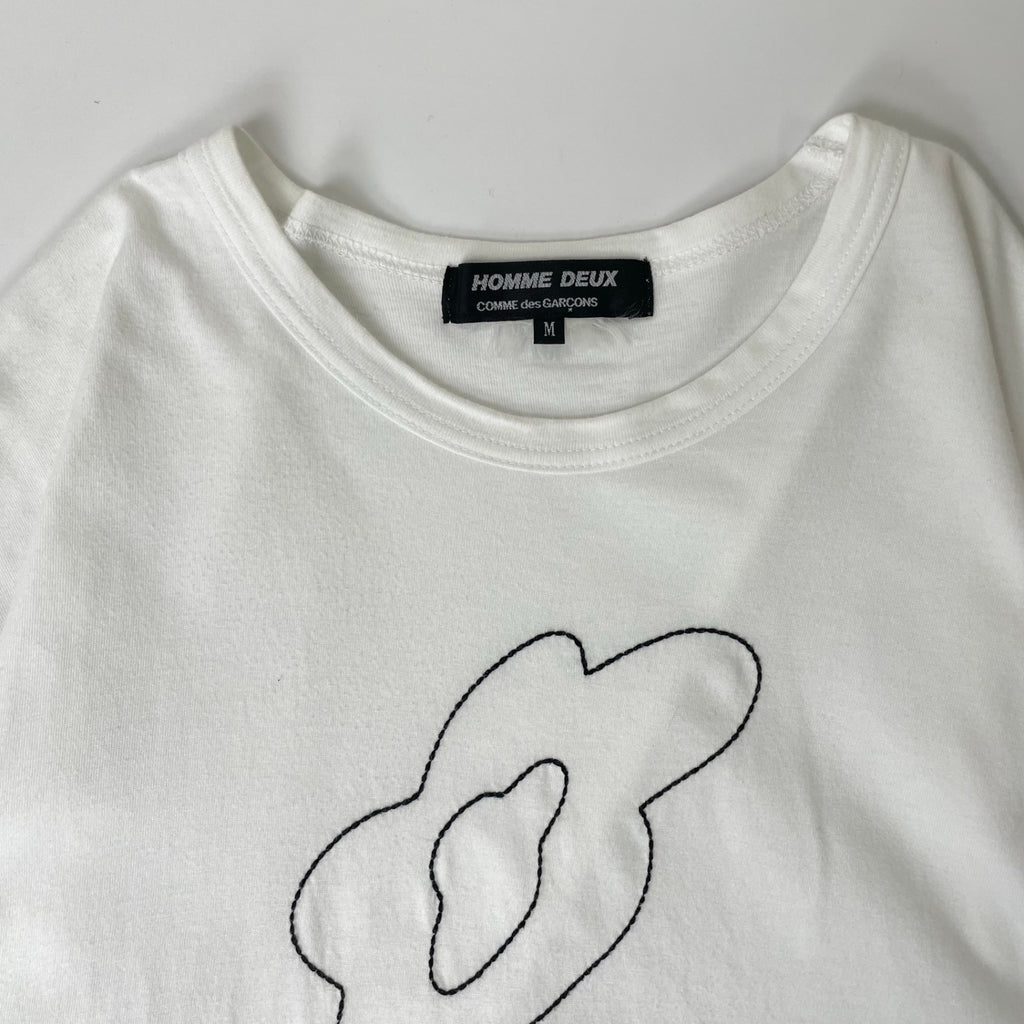 COMME des GARCONS HOMME DEUX / 18SS フラワー刺繍TEE DA-T007 SIZE:M