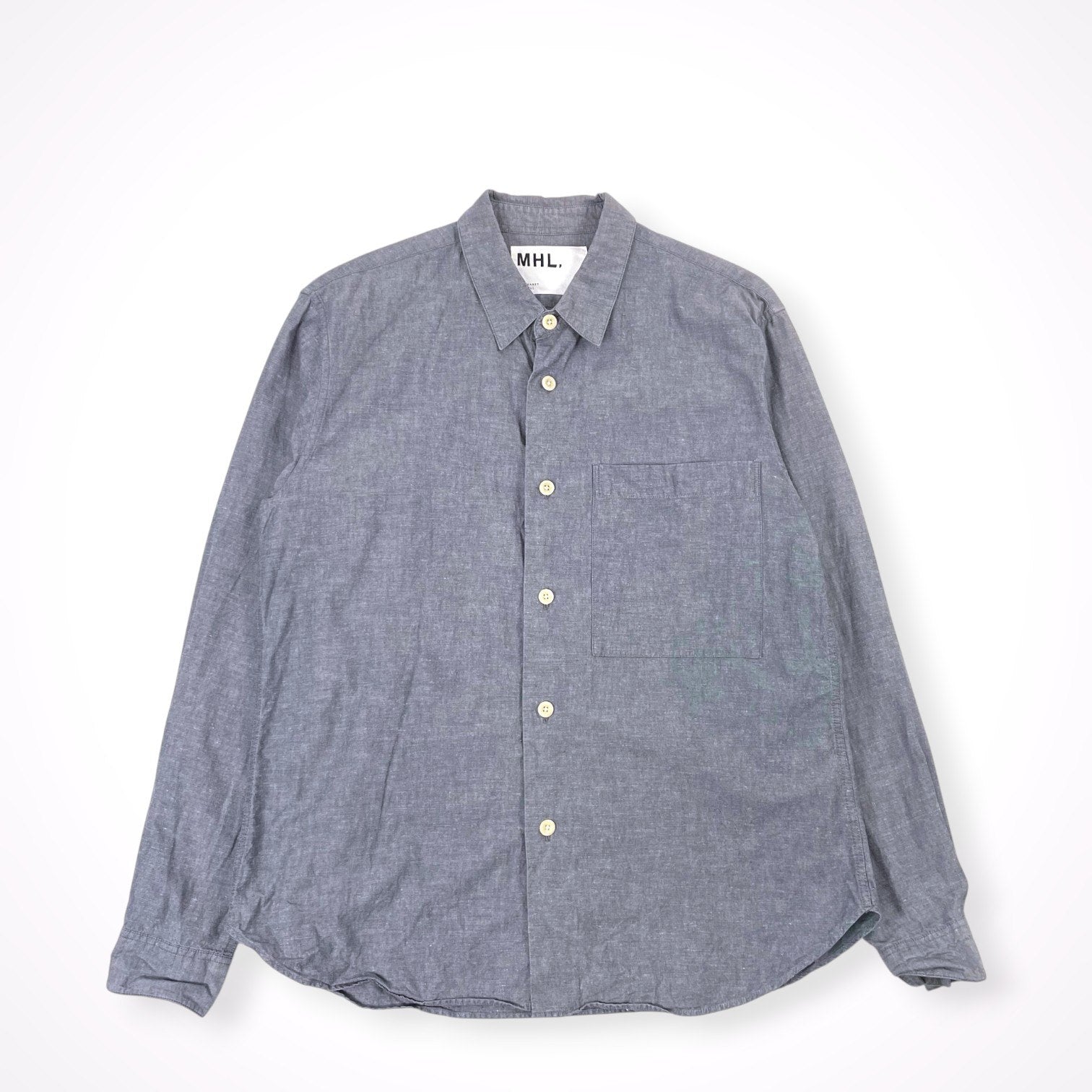MHL. / 日本製コットンリネンシャツ 参考定価：25,000程度 SIZE:S