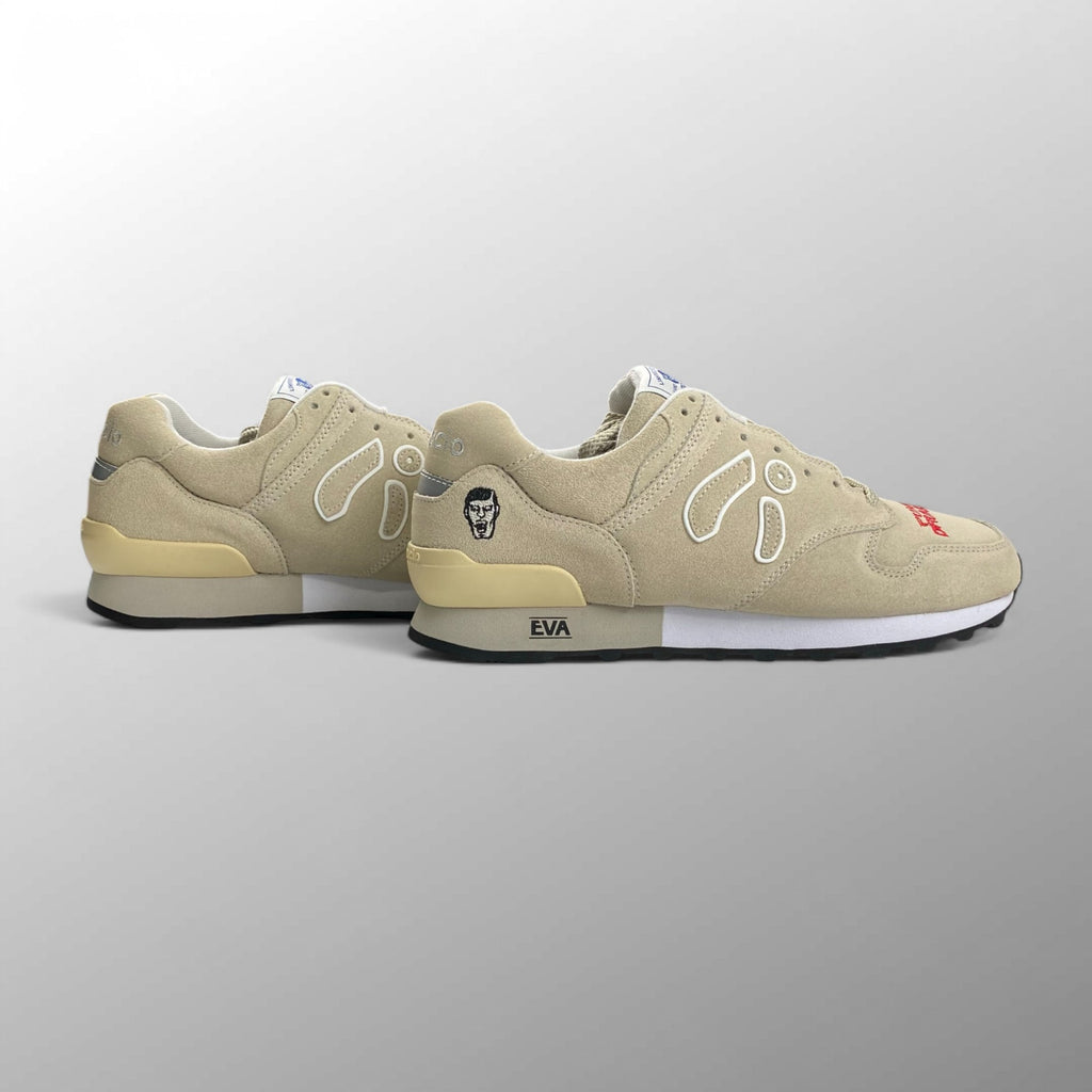 【未使用品】 Sangacio × PUNK DRUNKERS サンガッチョ パンクドランカーズ / にゅ × PDS「パ」 コラボスニーカー LIGHT GRAY