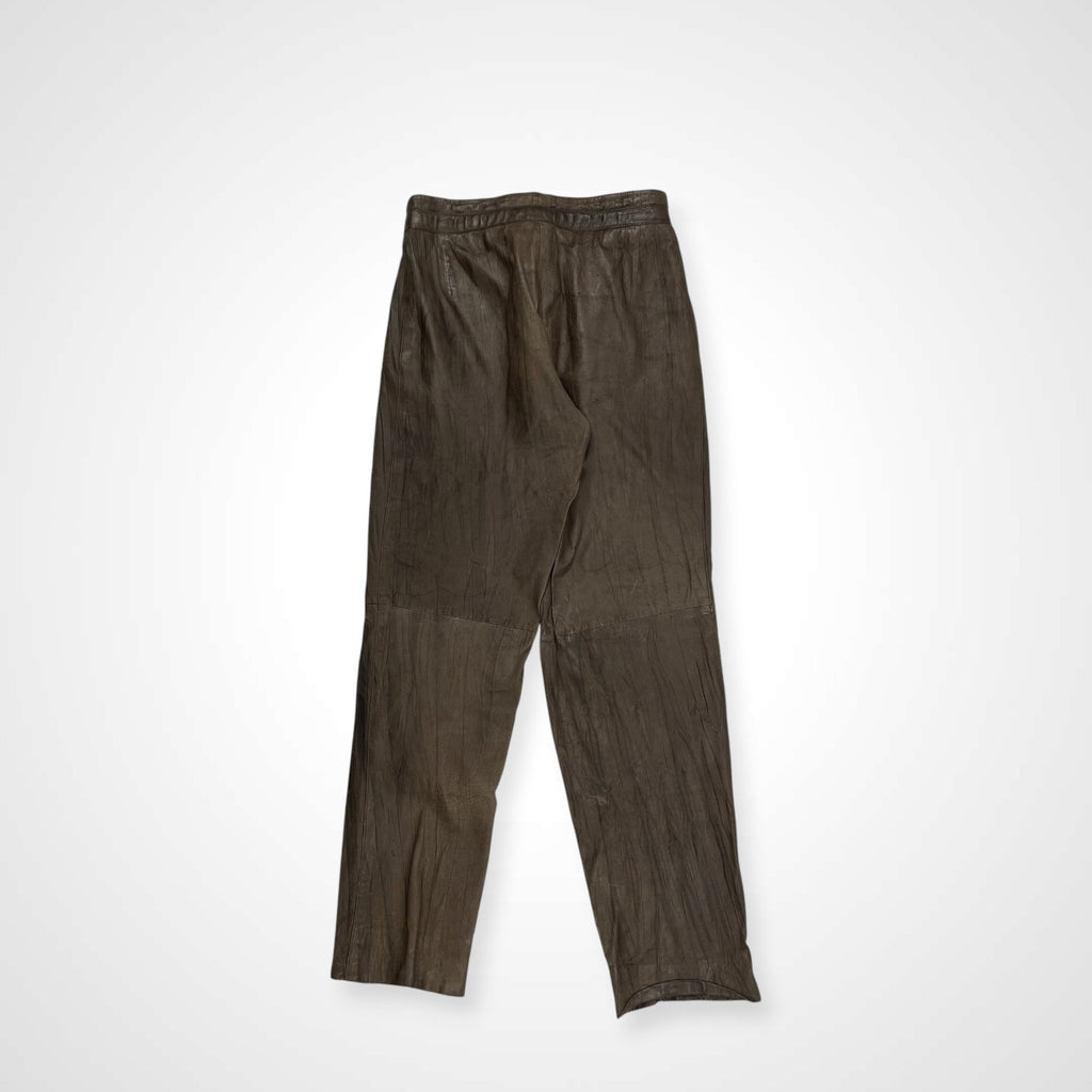 VINTAGE ヴィンテージ / 〈JEAN PIERRE MICHELET〉 再構築デザインストライプレザーパンツ SIZE：42