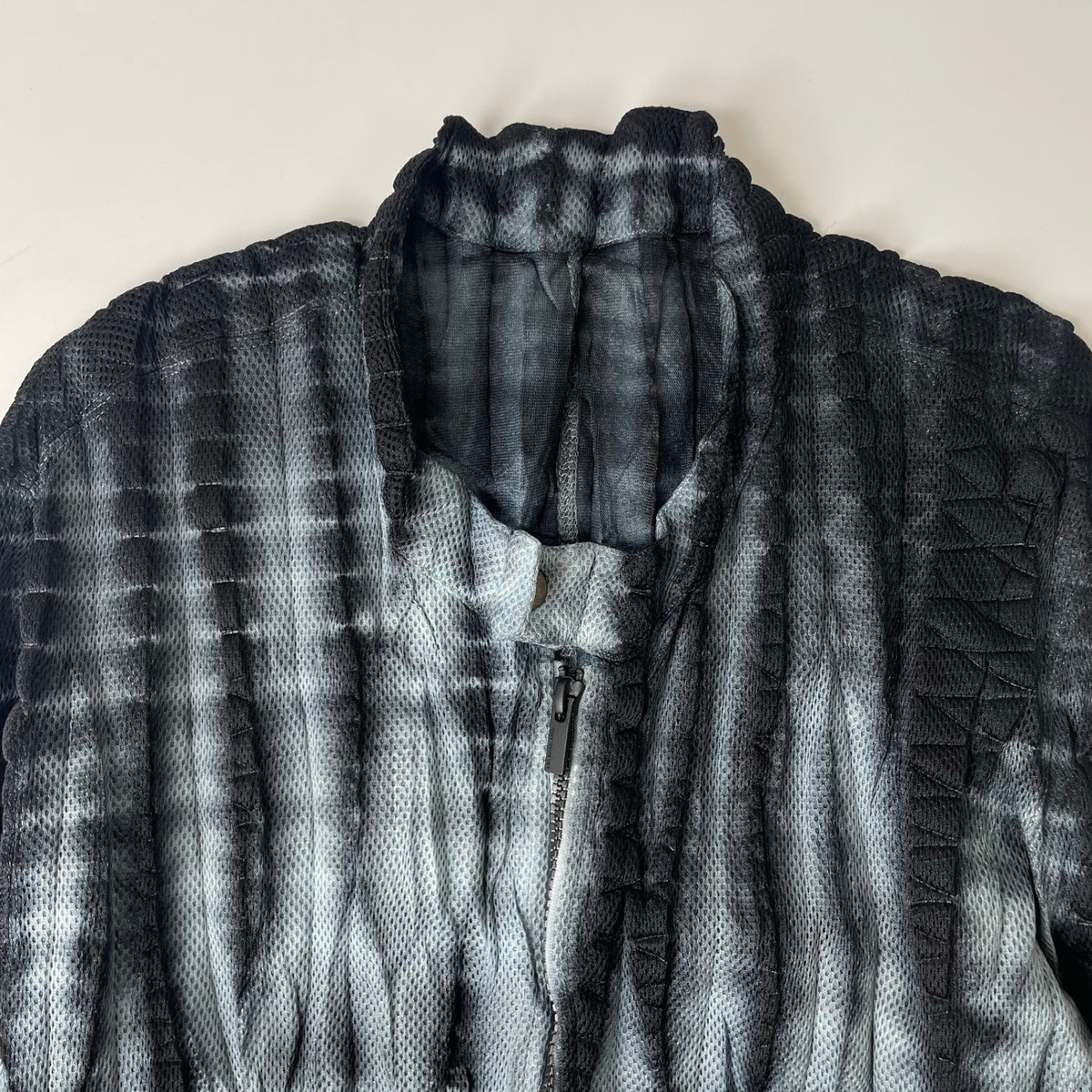 ISSEY MIYAKE MEN / 15SS 絞り染めメッシュプリーツジャケット SIZE:3