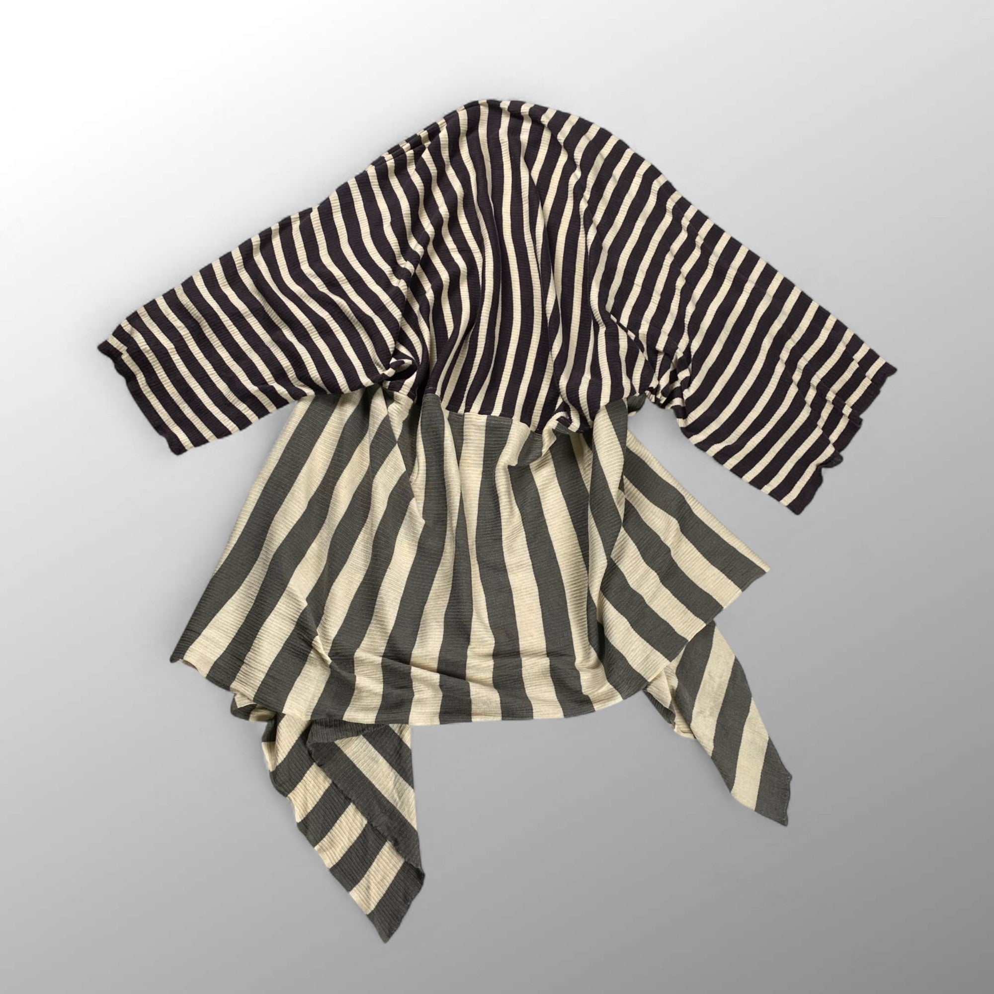 OLD SABOTAGE サボタージュ / シルク 変形カーディガン ストライプ ボーダー