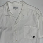 agnes b homme アニエスベー オム / レザール刺繍オープンカラーシャツ ホワイト 参考定価：25,000程度 SIZE：36