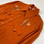 VINTAGE / 70s 刺繍デザインウエスタンシャツ SIZE：16-32(L程度)