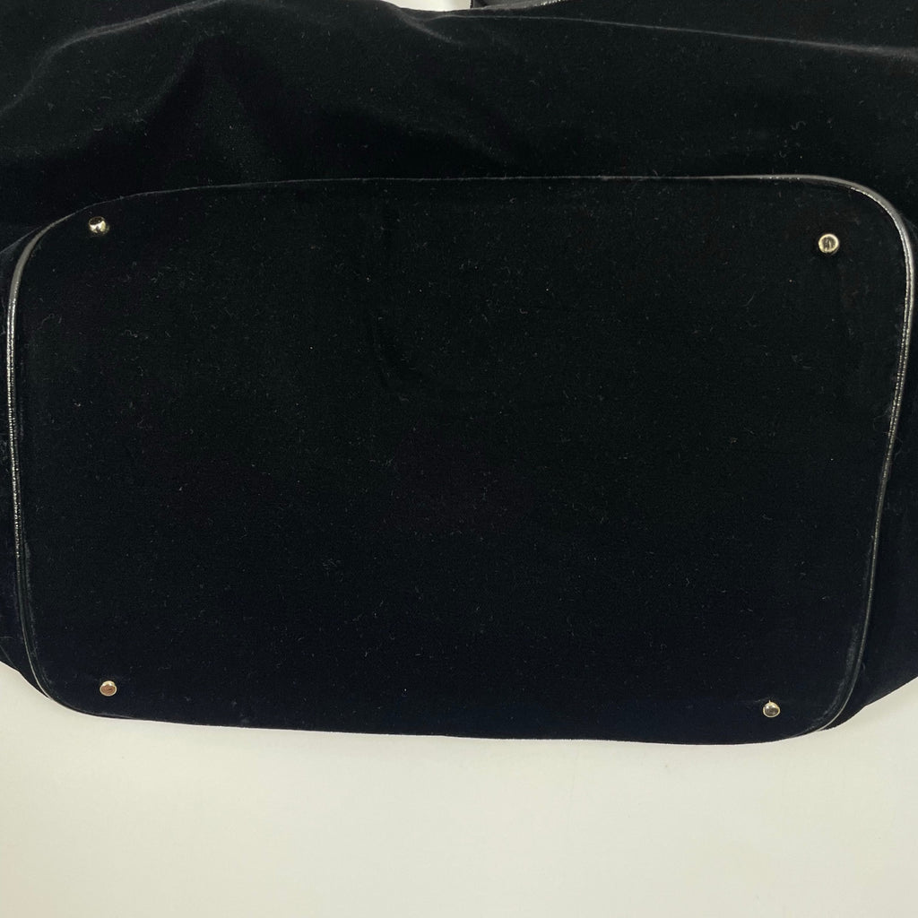 kate spade new york ケイトスペードニューヨーク / ベロアフラワーハンドバッグ ブラック 参考定価：30,000程度