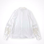 FABIANA FILIPPI / レース切替シャツ 参考定価：100,000程度 SIZE:S(L程度)
