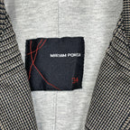 MIRIAM PONSA ミリアム ポンサ / 切替スウェット切替 グレンチェックコート 参考定価：50,000程度 SIZE:34
