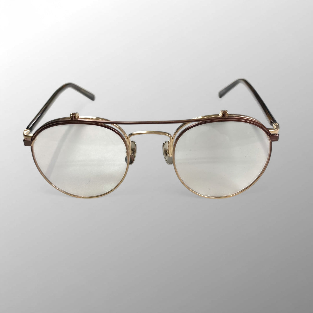金子眼鏡 メタルシリーズ / 跳ね上げ2ブリッジ 度なしクリアレンズ 47□22-146 参考定価：60,000+tax