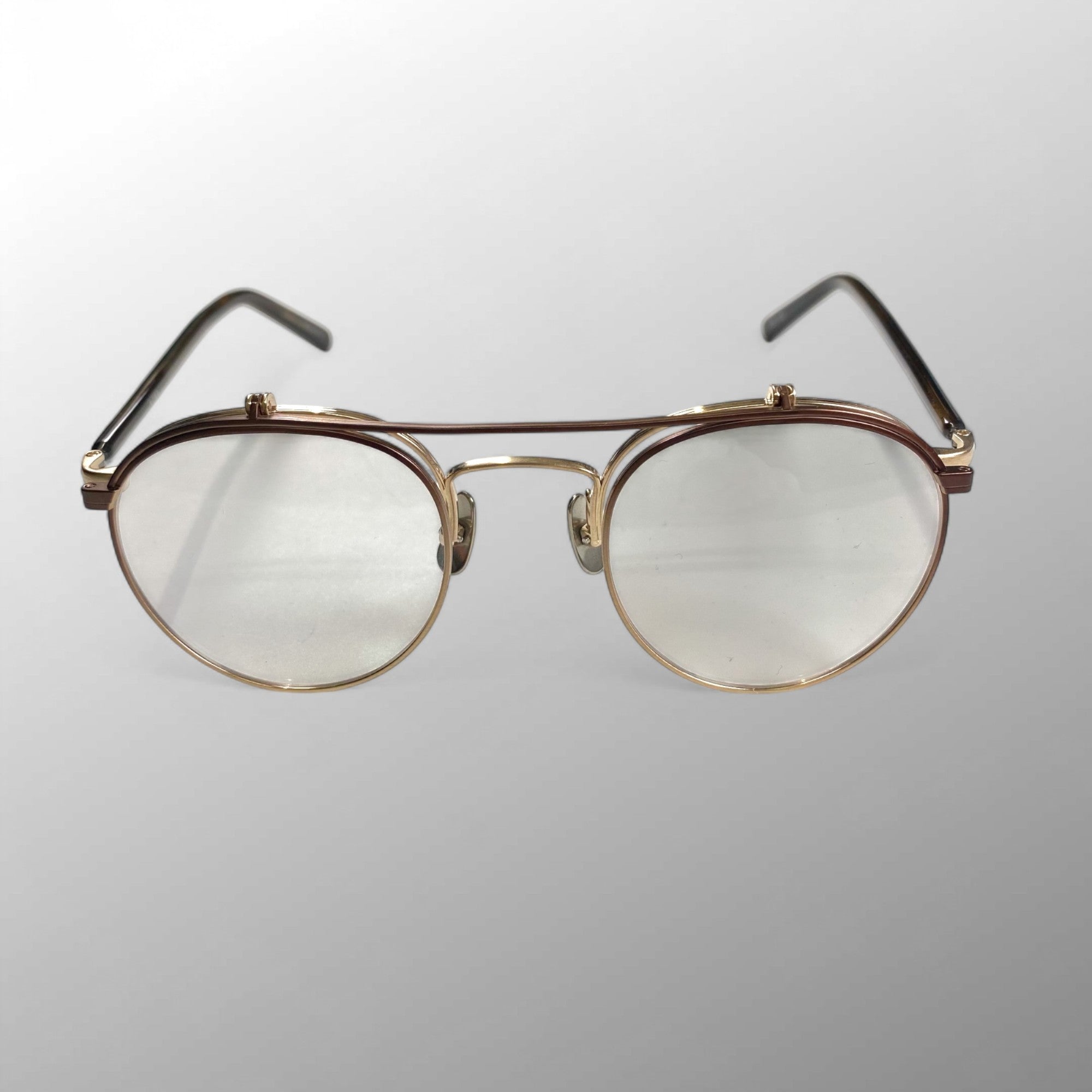 金子眼鏡 メタルシリーズ / 跳ね上げ2ブリッジ 度なしクリアレンズ 47□22-146 参考定価：60,000+tax