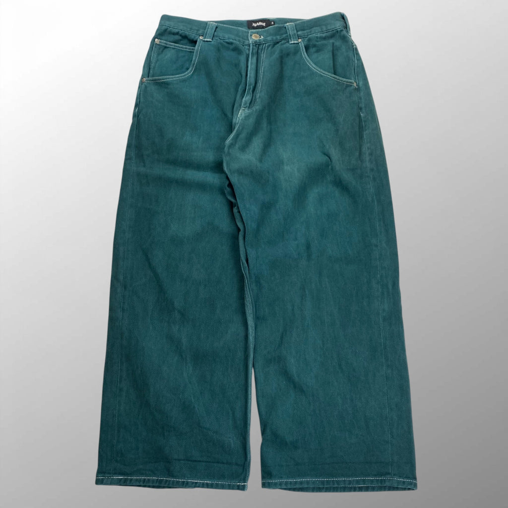 X LARGE エクストララージ / CONTRAST STITCH WIDE PANTS ワイドパンツ グリーン 参考定価：12,000+tax SIZE：34