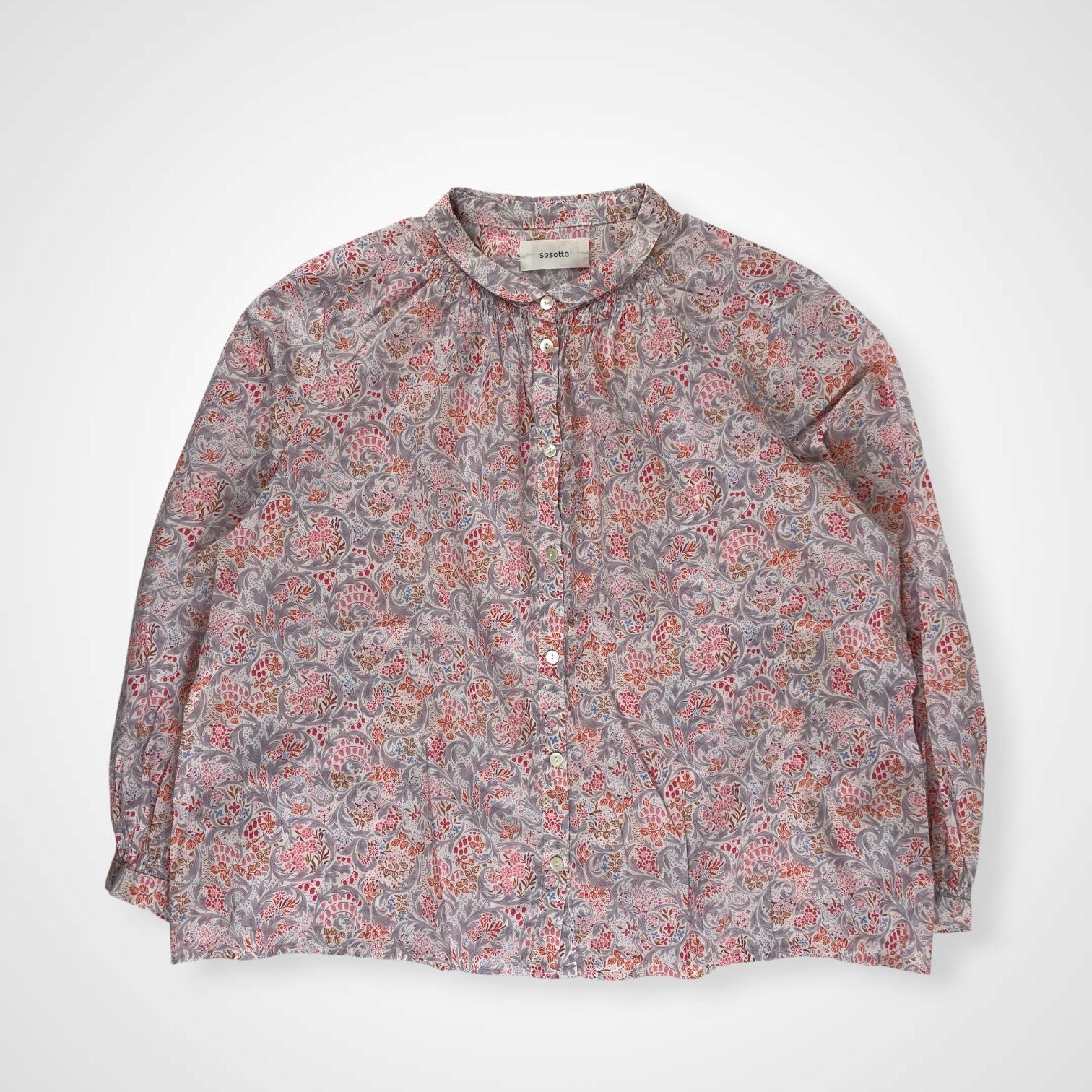 sosotto ソソット / リバティプリントシャツ 参考定価：17,000程度