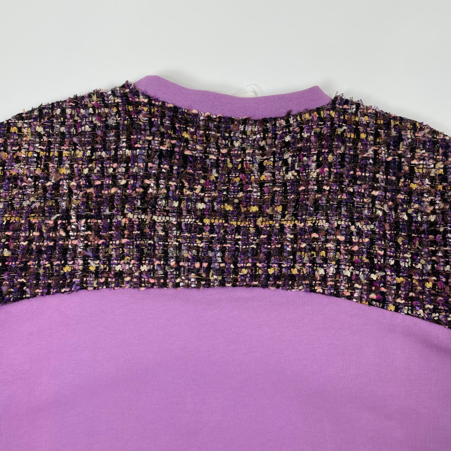 ANIMAGEMELLA / ツイード切替スウェット 未使用品 参考定価：23,000+tax SIZE:M