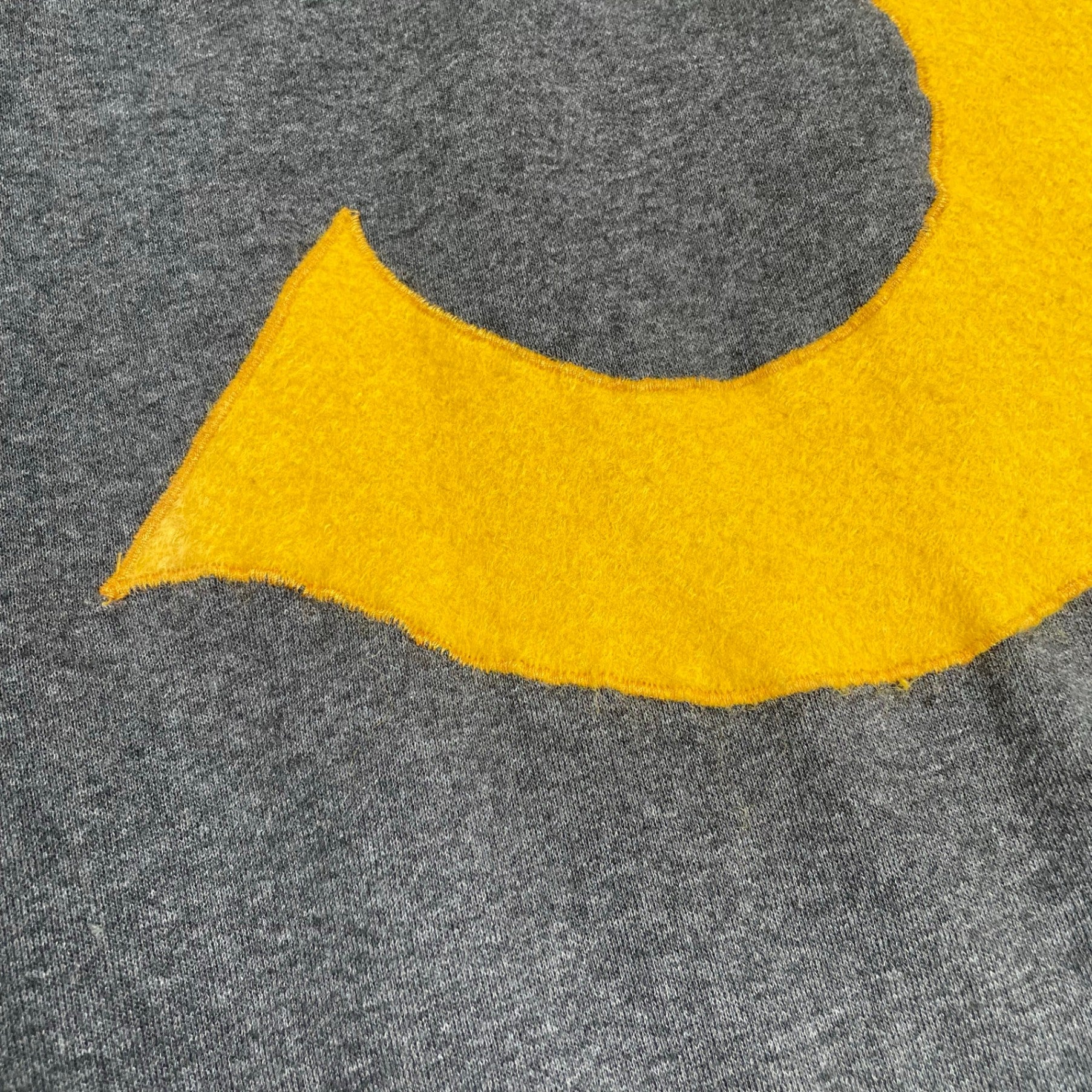 VINTAGE ヴィンテージ / Sロゴスウェット グレー×イエロー SIZE:XL程度