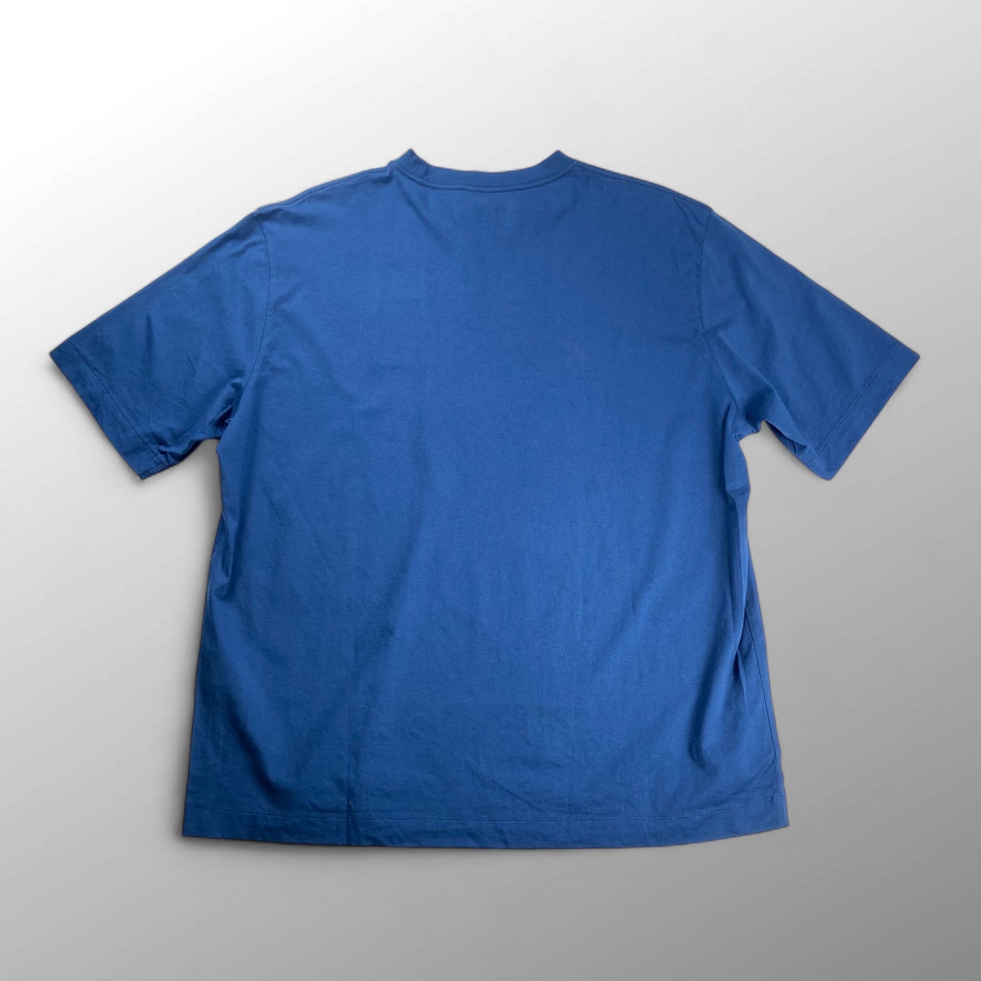 【美品】 dunhill ダンヒル / ワッペン ワンポイント ロゴTEE Tシャツ ダークブルー 近年モデル SIZE:L