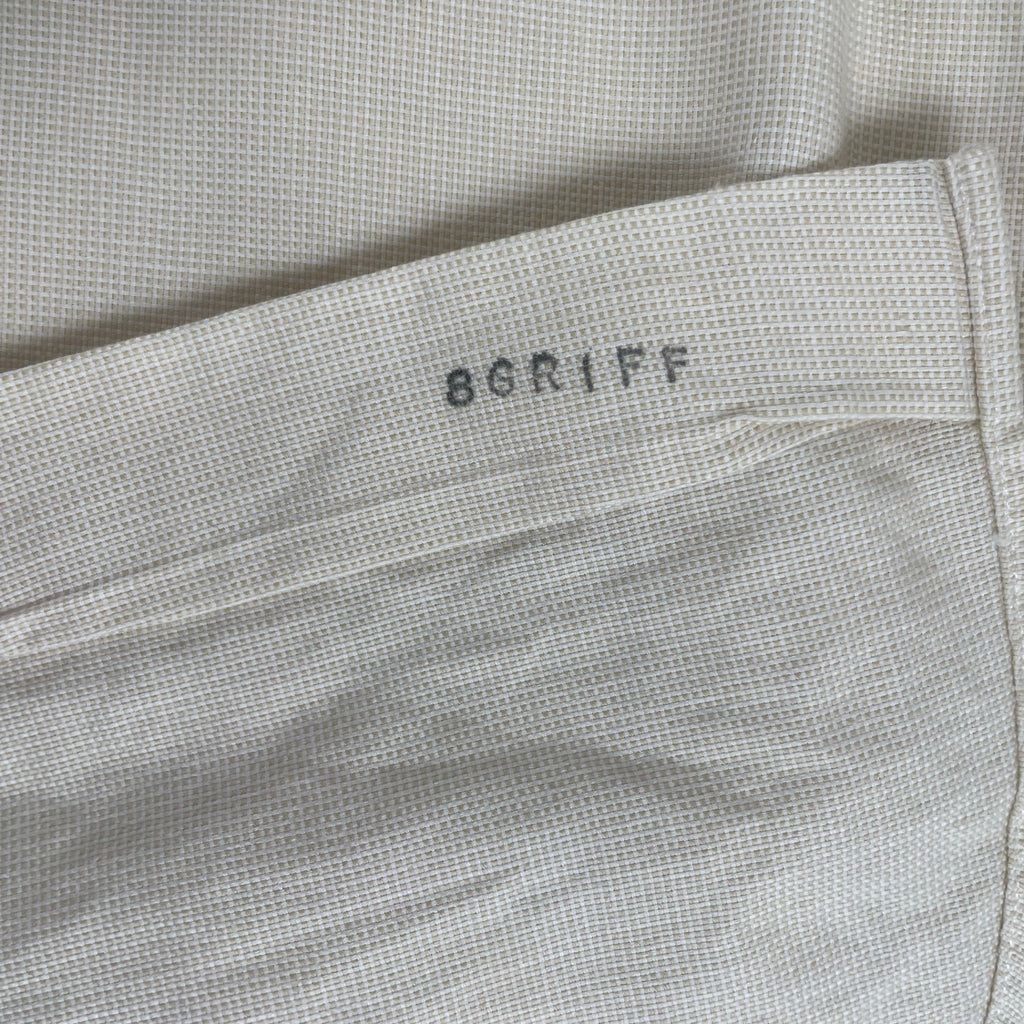 GIORGIO ARMANI LE COLLEZIONI ジョルジオアルマーニ / 80s ヴィンテージシャツ ホワイト×ベージュ SIZE：15 1/2