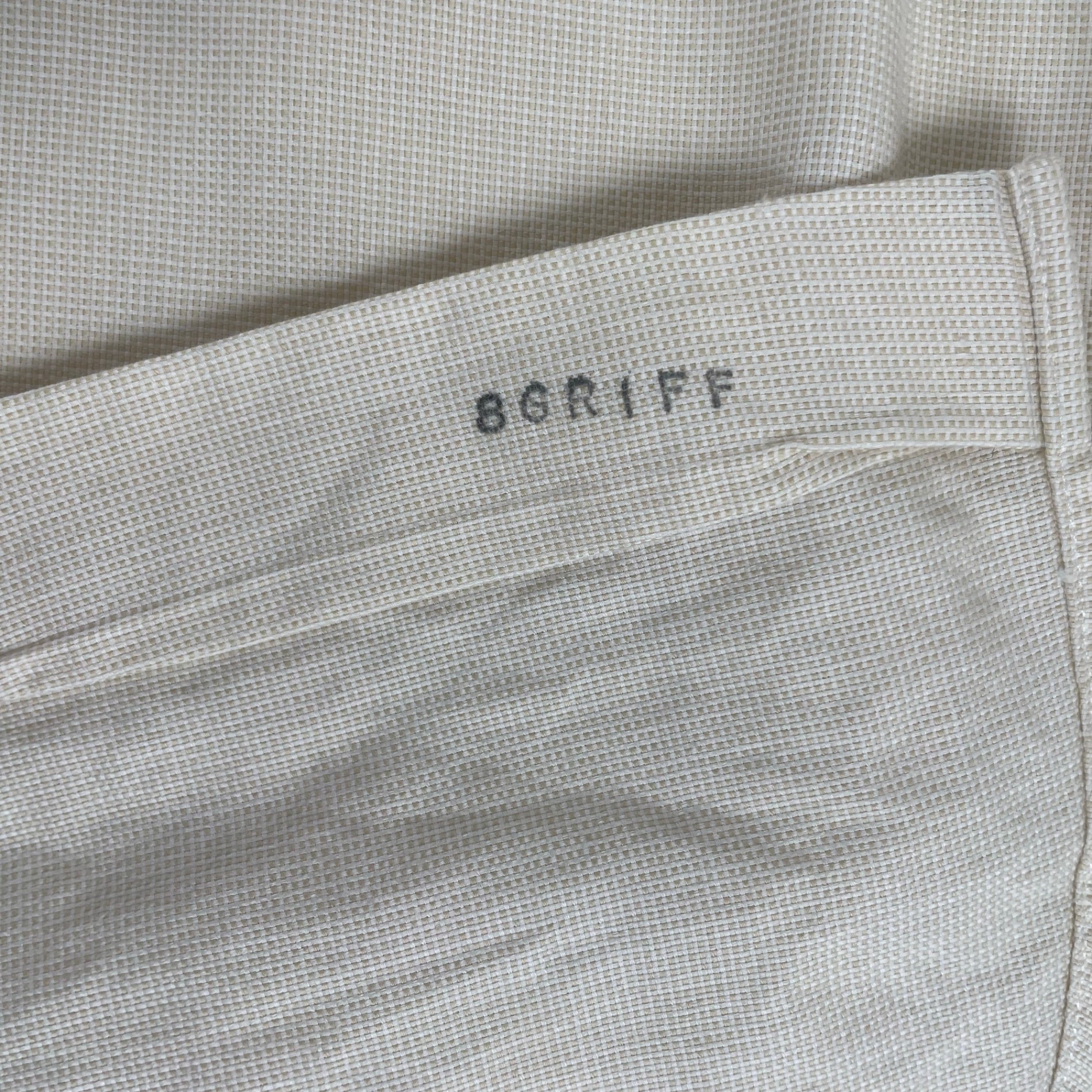 GIORGIO ARMANI LE COLLEZIONI ジョルジオアルマーニ / 80s ヴィンテージシャツ ホワイト×ベージュ SIZE：15 1/2