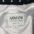 ARMANI COLLEZIONI アルマーニ コレツィオーニ / タキシードカラーショートジャケット ブラック イタリア製 参考定価：120,000程度 SIZE:42