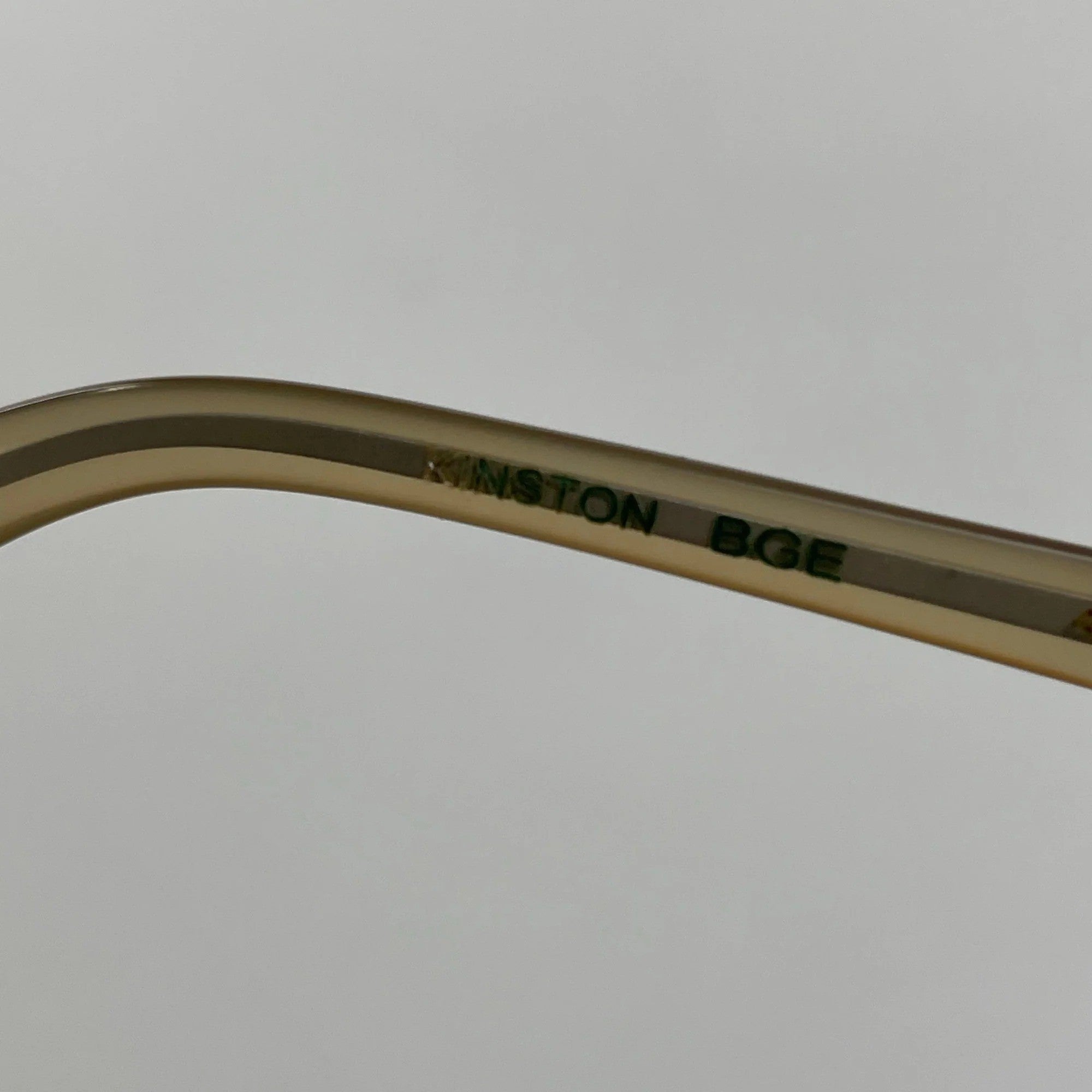 Mark McNairy x GLCO[Garrett Leight] マークマクナリ― ギャレットライト / コラボサングラス ベージュ×ライトグリーン 度なしカラーレンズ入り SIZE:46□23