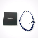 EMPORIO ARMANI / ストーン＆リボンネックレス コレクションピース寄り 参考定価：60,000程度
