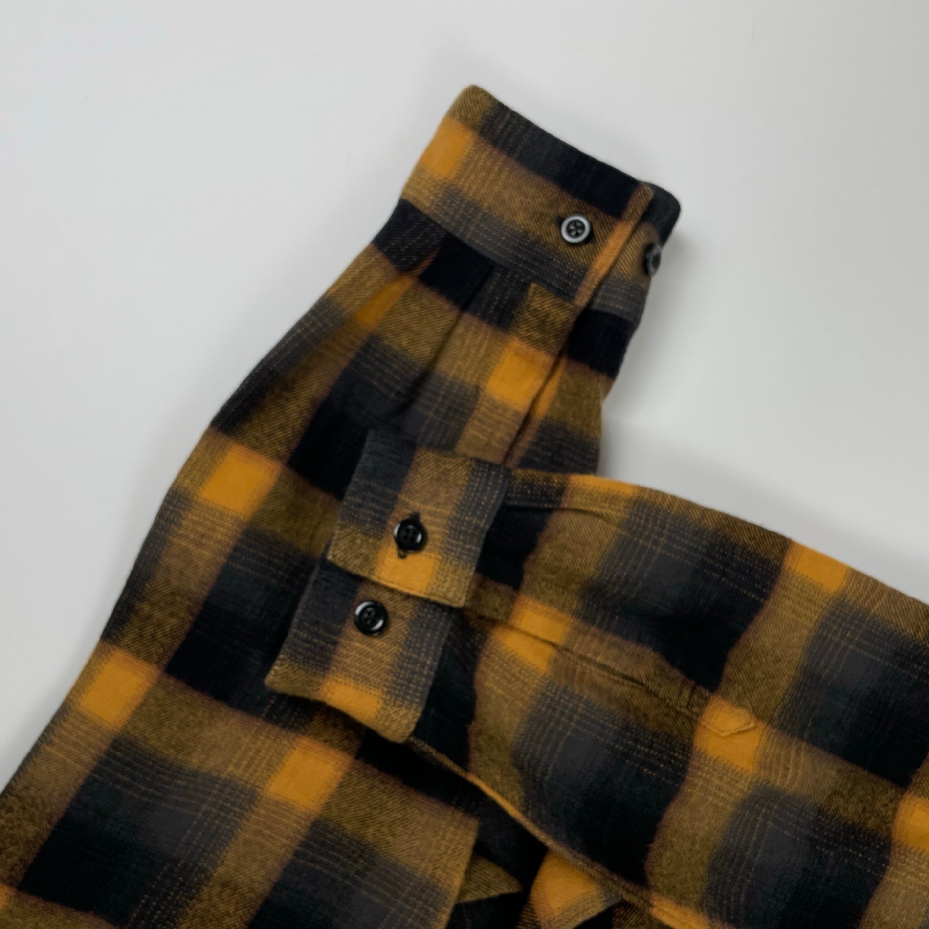 MINEDENIM マインデニム / C.R Flow Ombre Check Open Collar L/S SH
