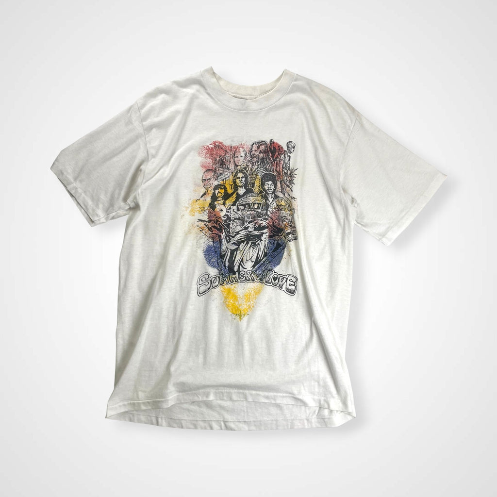 VINTAGE ヴィンテージ / 87年 「SUMMER of LOVE」  20周年記念Tシャツ ヒッピー SIZE:L程度