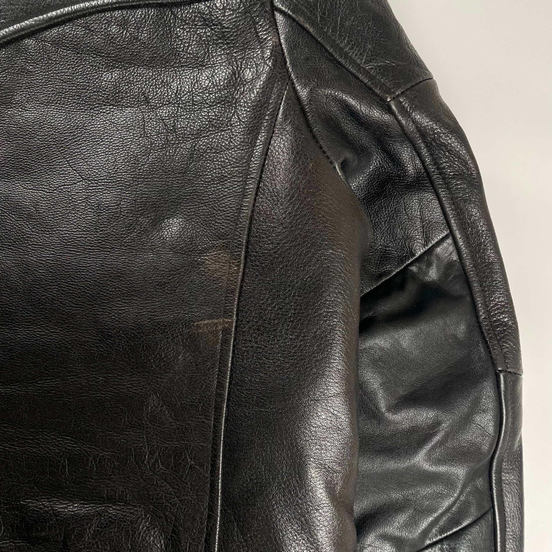 Dress hippy ドレスヒッピー / Leather Pea Coat ダブルブレストレザージャケット 参考定価：65,000程度 SIZE:S