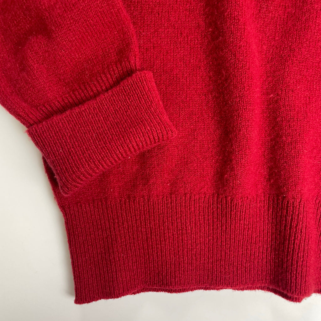 JAEGER イエガー VINTAGE ヴィンテージ / ラムウール ニットポロ MADE IN SCOTLAND SIZE：M-L程度