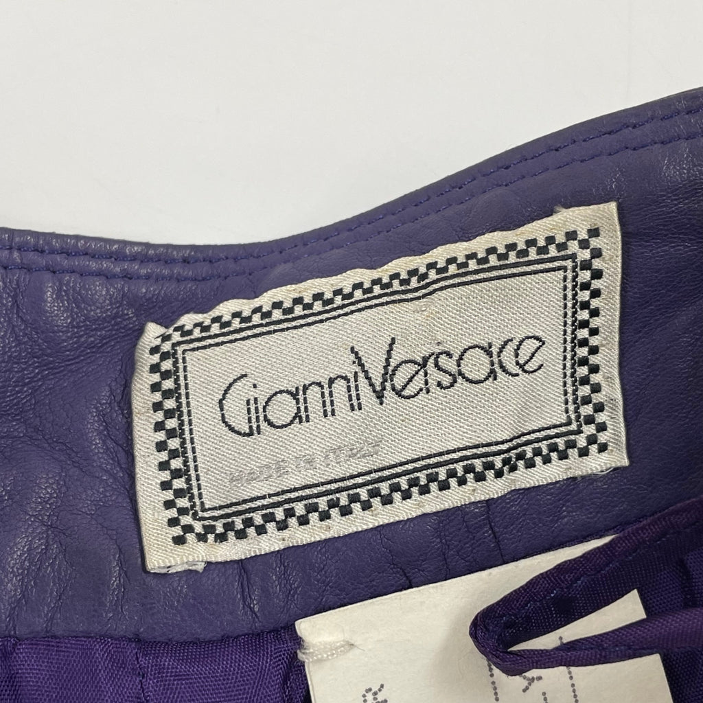 Gianni Versace / レザーハーフパンツ 参考定価：200,000程度 SIZE:W68