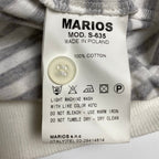 MARIOS マリオス / 変形デザイン ボーダーカットソー ホワイト×ライトグレー イタリアブランド SIZE:M