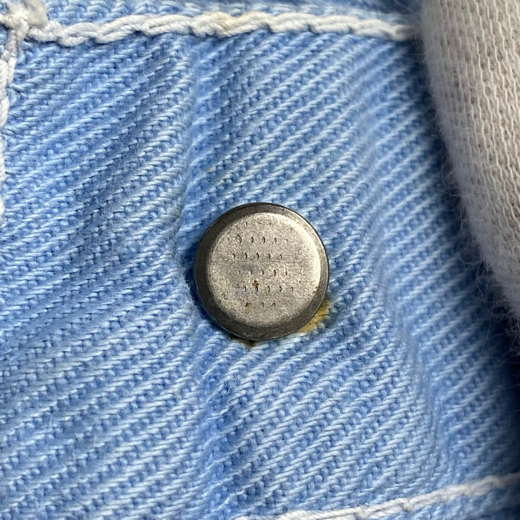 推定60年代 Levi's リーバイス / コットンツイル パンツ 白タブBIG E 片ツメIDEAL ボタン裏点々刻印 ブルー SIZE:W84cm