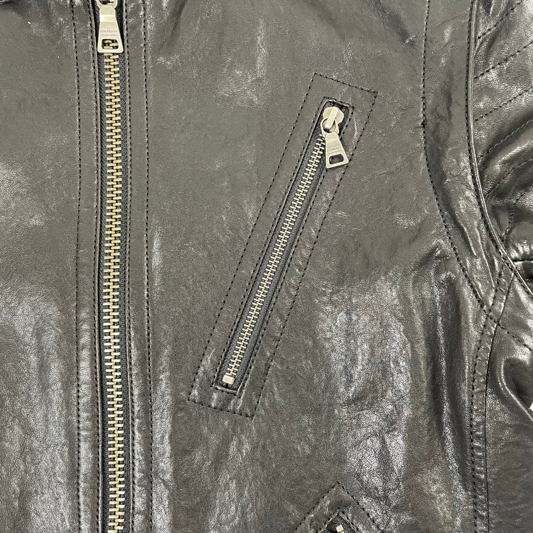 BURBERRY BLACK LABEL バーバリーブラックレーベル / シングルレザーライダースジャケット LUXURY COLLECTION SIZE:L