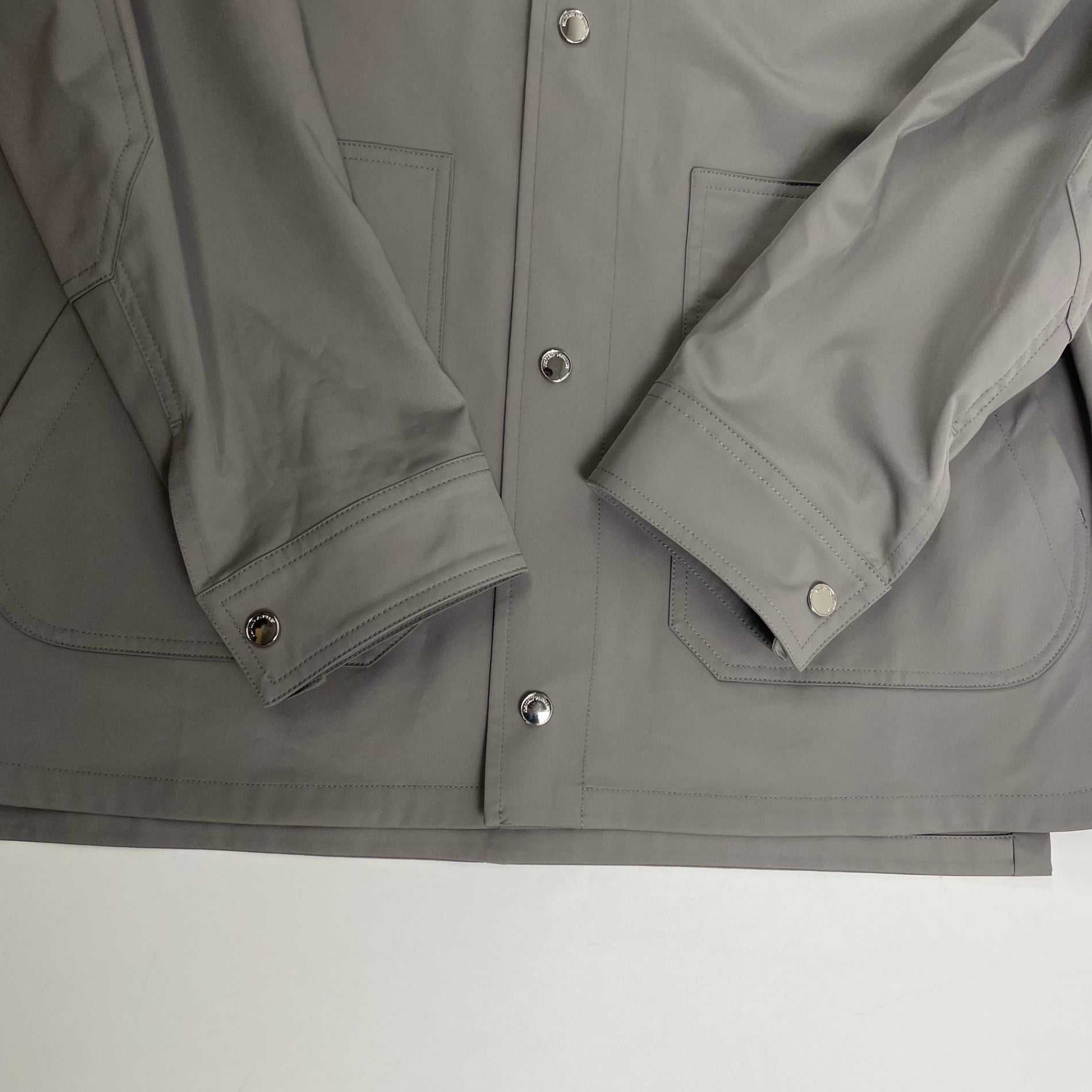 EMPORIO ARMANI エンポリオ アルマーニ / フード付シャツジャケット グレー SIZE:46