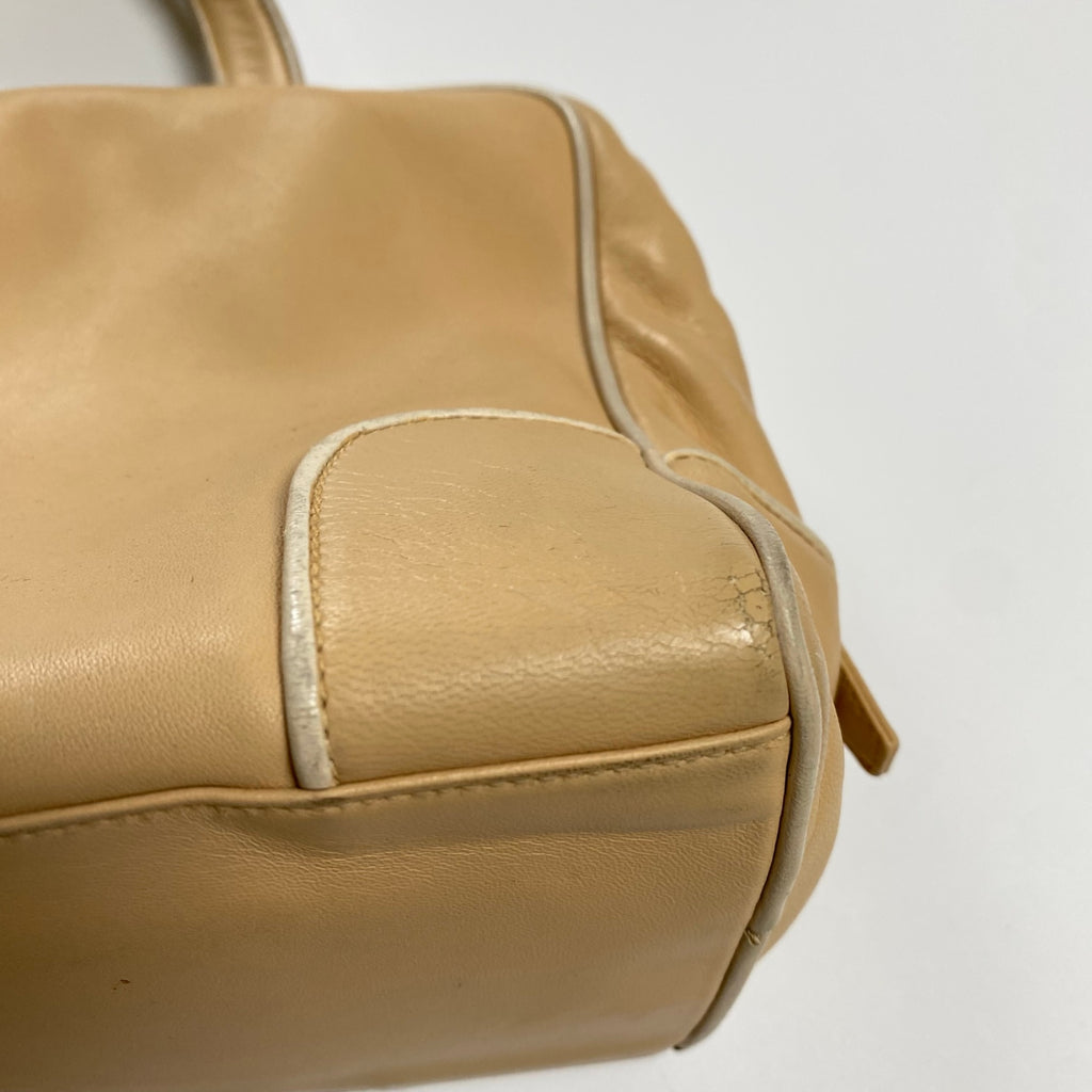 LOEWE ロエベ / ミニボストンハンドバッグ ラムレザー ベージュ