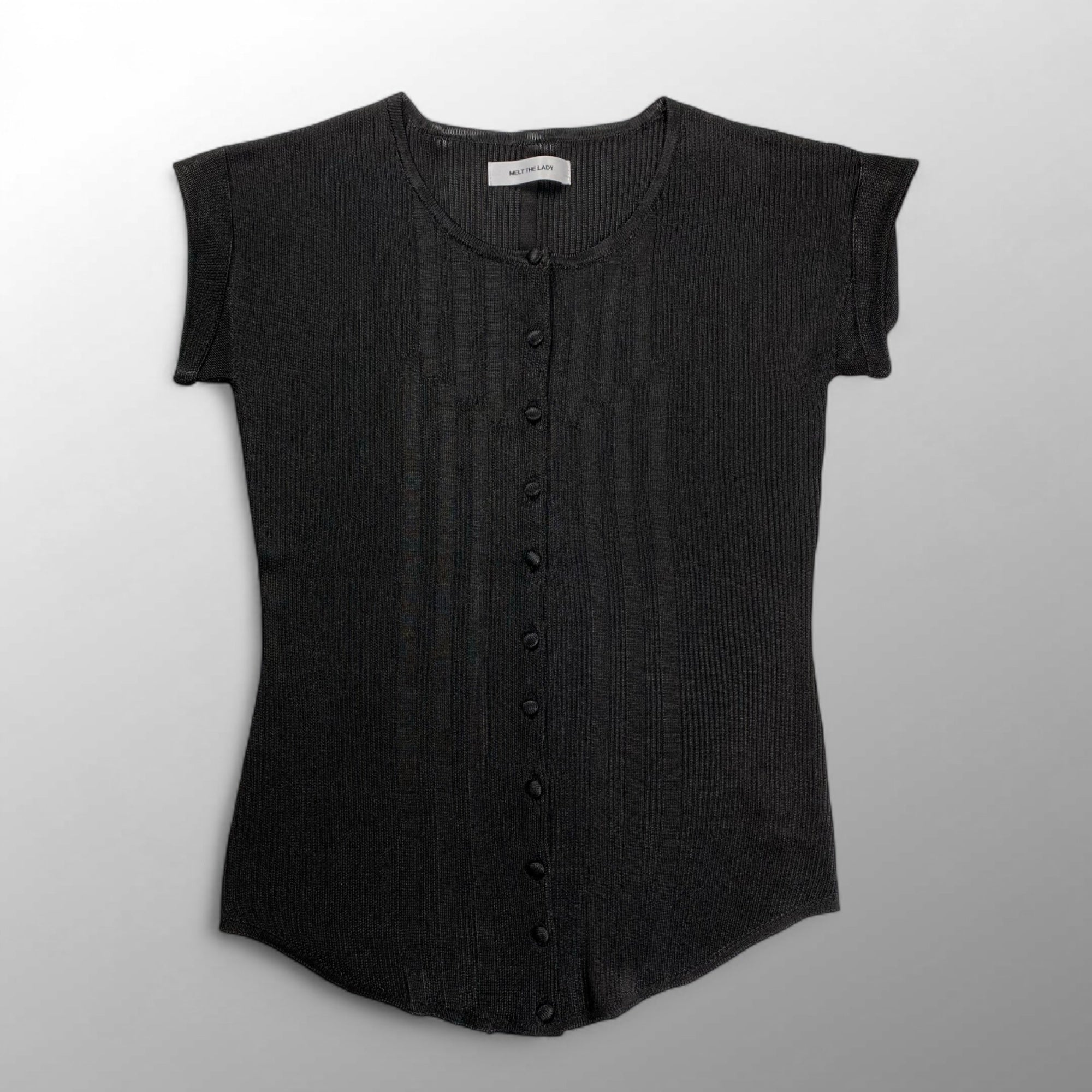 MELT THE LADY メルト ザ レディ / No-Sleeve cardigan カーディガン ベスト ブラック SIZE:FREE