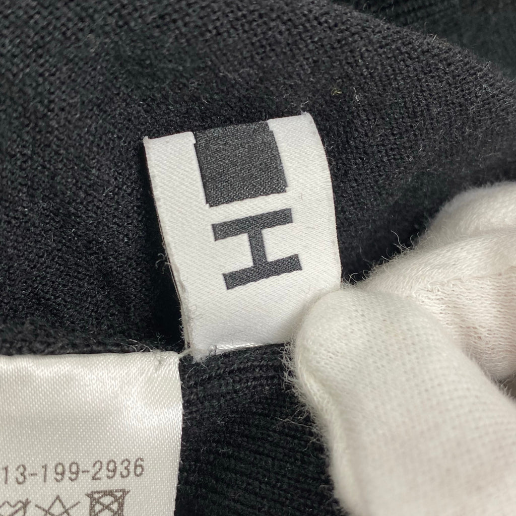 H BEAUTY＆YOUTH エイチビューティーアンドユース / 深Vオープンバック 長袖ニット ブラック SIZE：FREE