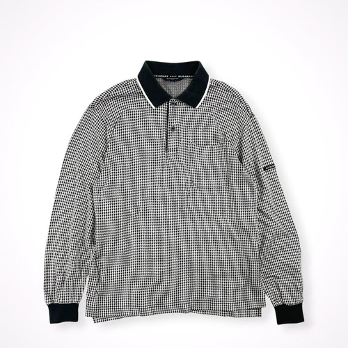 BURBERRY GOLF / ハウンドトゥース柄ポロシャツ SIZE:M