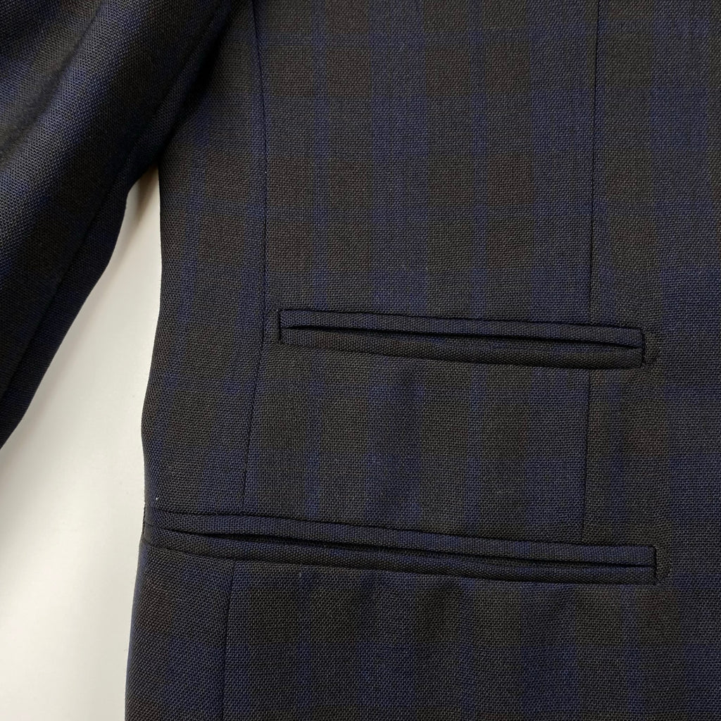 【極美品】 HERMES エルメス / チェック柄 アンコン テーラードジャケット SIZE:48