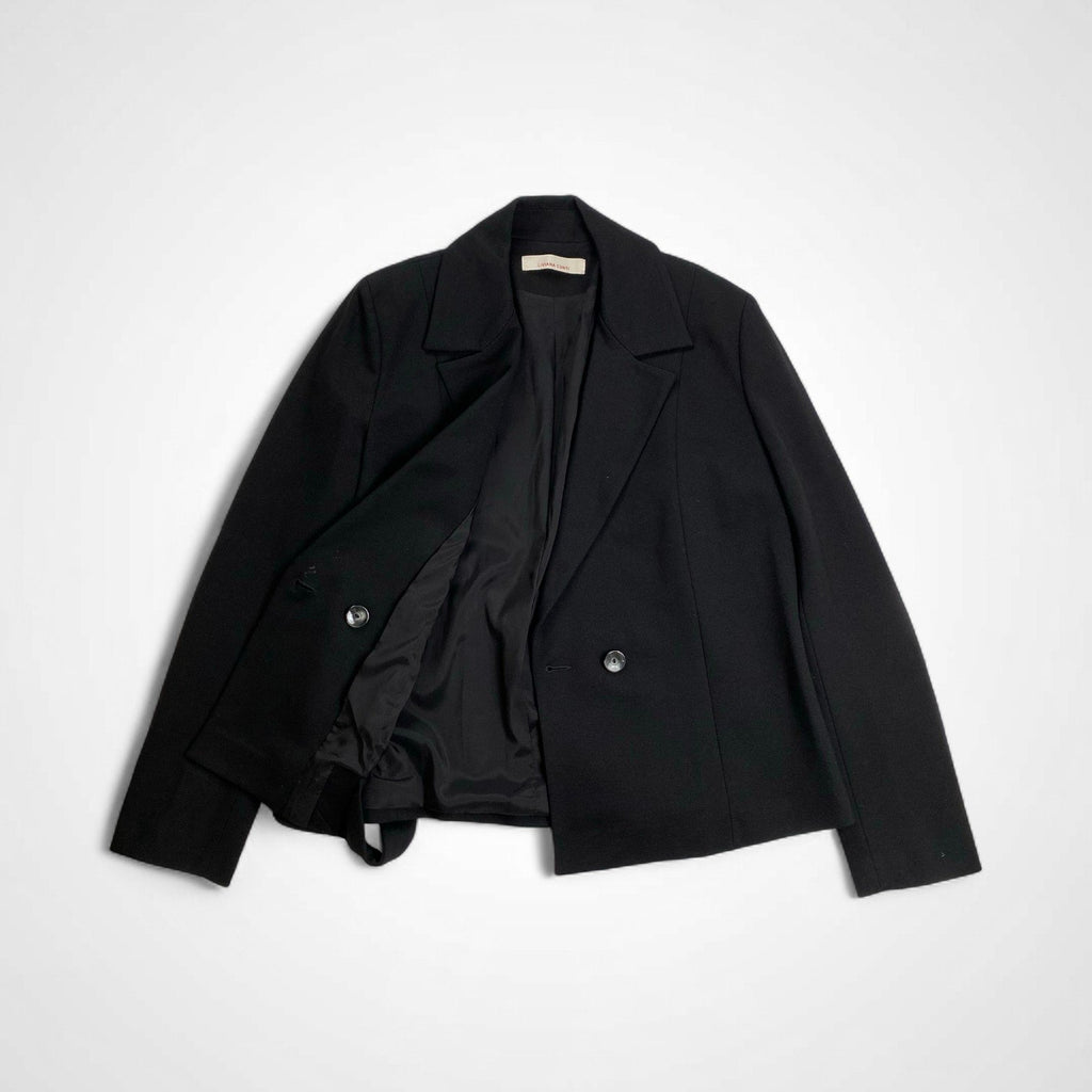 LIVIANA CONTI / ボックスシルエット ジャケット ブラック 参考定価：50,000程度 SIZE:44