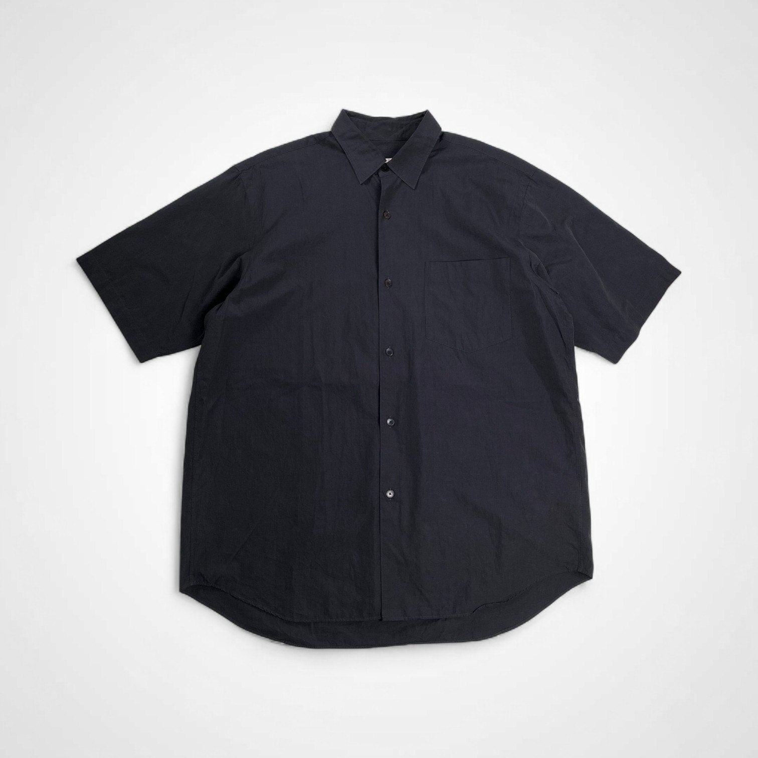 COMOLI コモリ / コモリショートスリーブシャツ ブラック 美品 R01-02008 SIZE:1