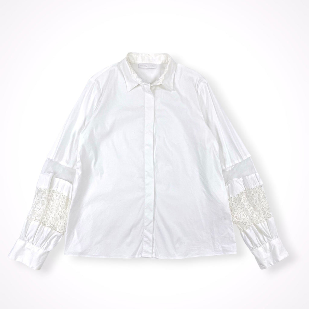 FABIANA FILIPPI / レース切替シャツ 参考定価：100,000程度 SIZE:S(L程度)