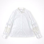 FABIANA FILIPPI / レース切替シャツ 参考定価：100,000程度 SIZE:S(L程度)
