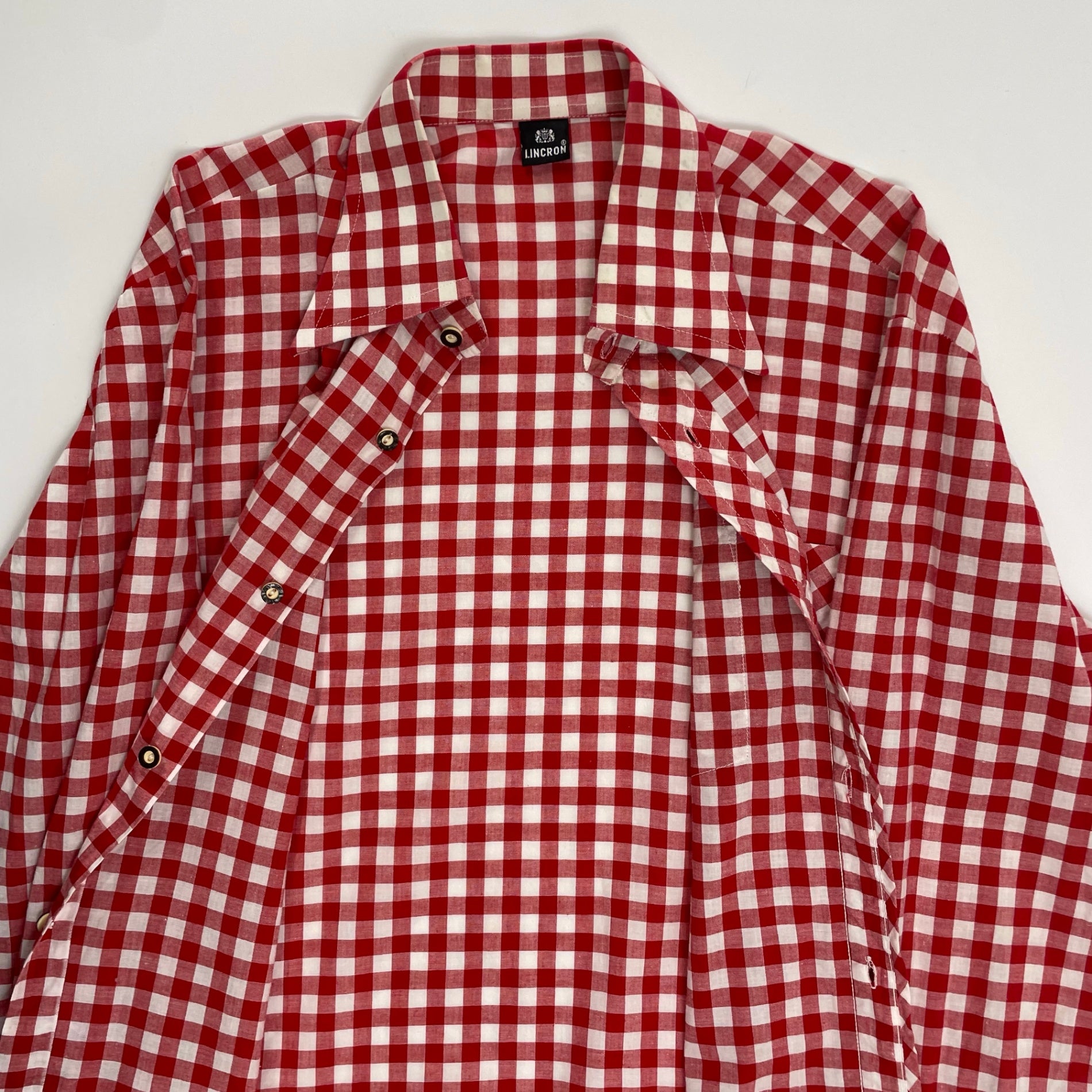 VINTAGE ヴィンテージ / 70s 【LINCRON】 ユーロヴィンテージシャツ SIZE:L程度